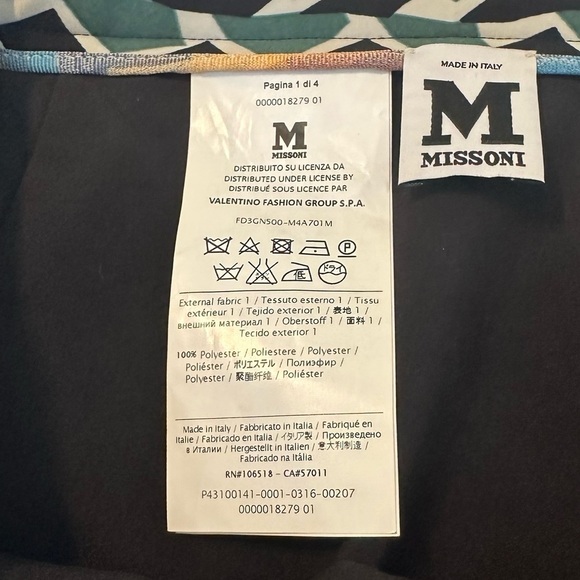 M by Missoni Dual Zipper Green Black Pencil Skirt - Italian 44 / US 8 - Picture 3 of 15